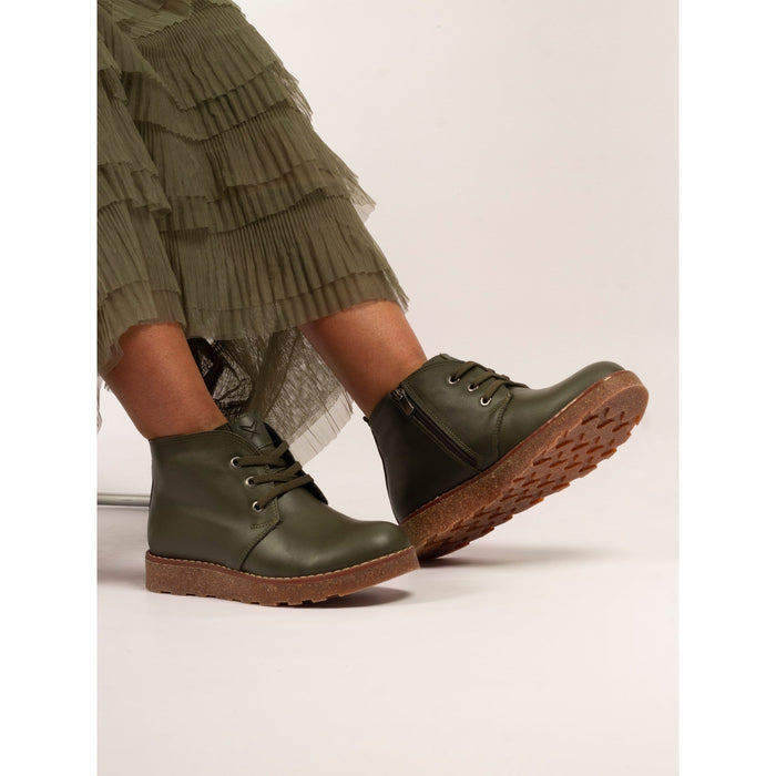 Claire III Olive Leather Boot