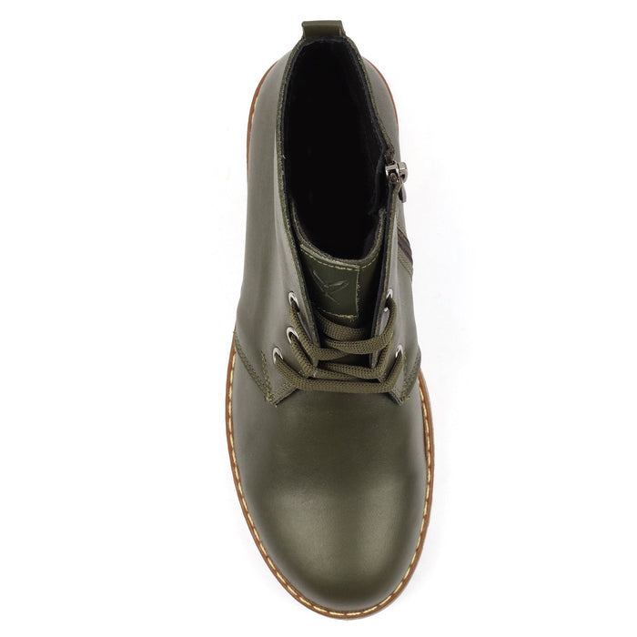 Claire III Olive Leather Boot