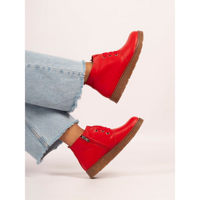 Claire III Red Leather Boot