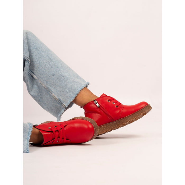 Claire III Red Leather Boot