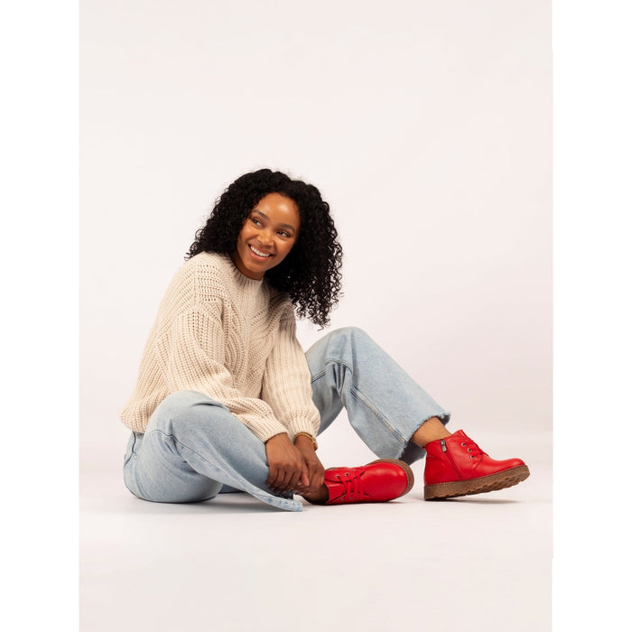 Claire III Red Leather Boot