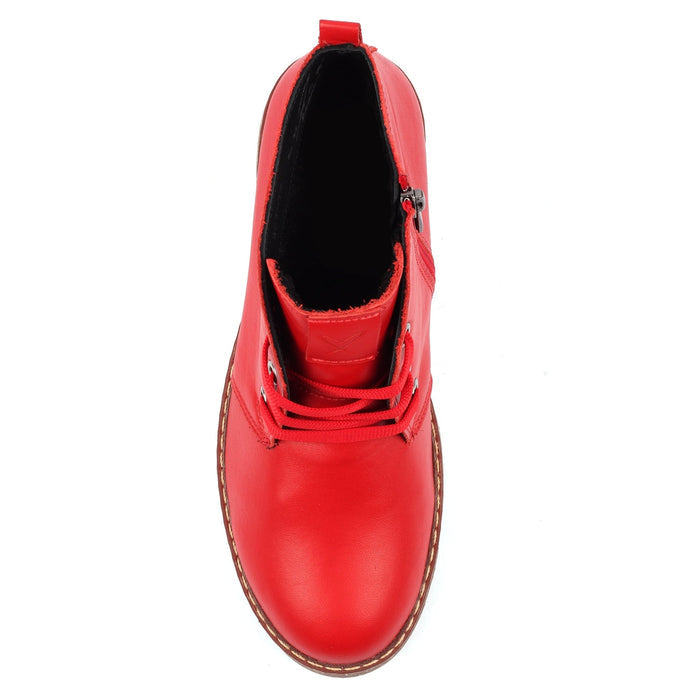 Claire III Red Leather Boot