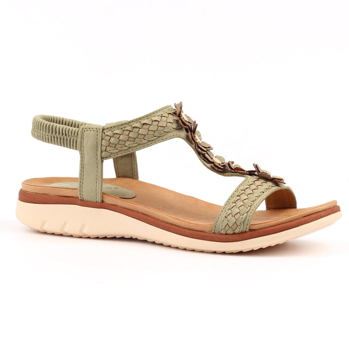 Clementine Green Sandal