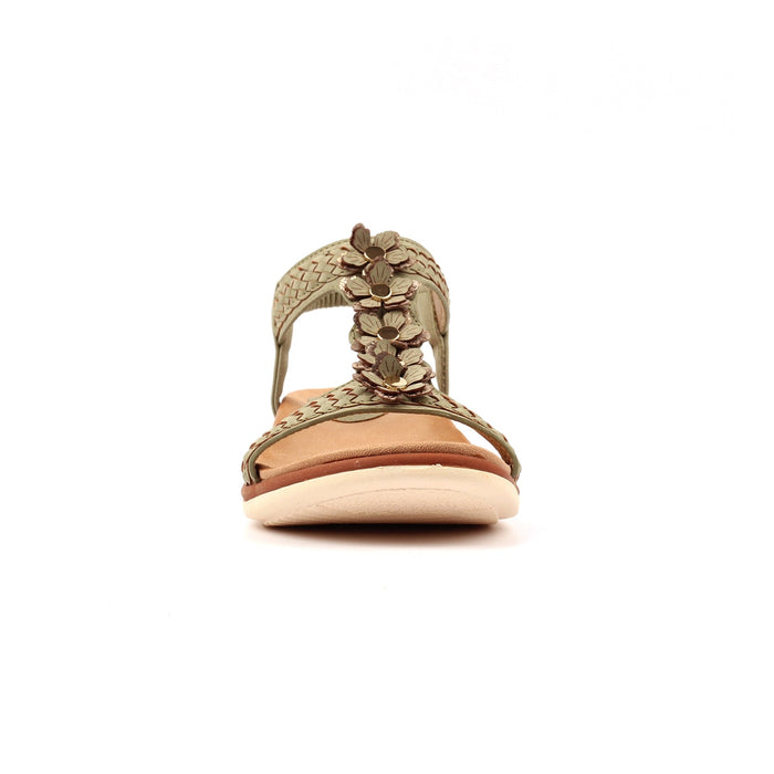 Clementine Green Sandal