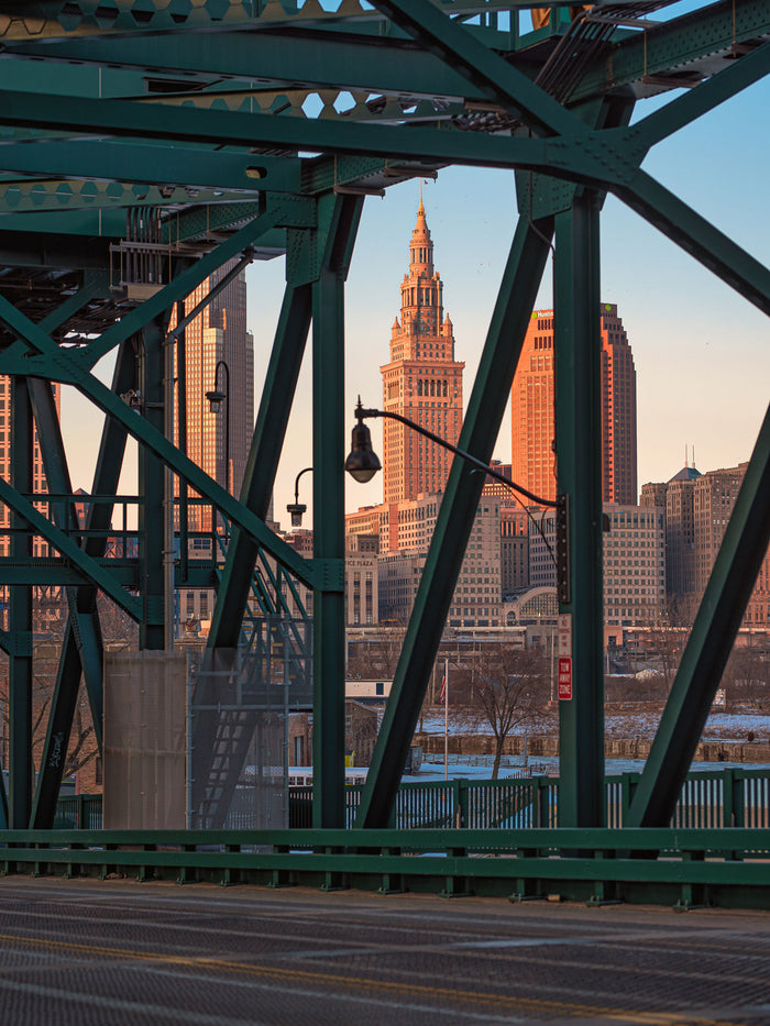 Cleveland Ohio Skyline at Sunset