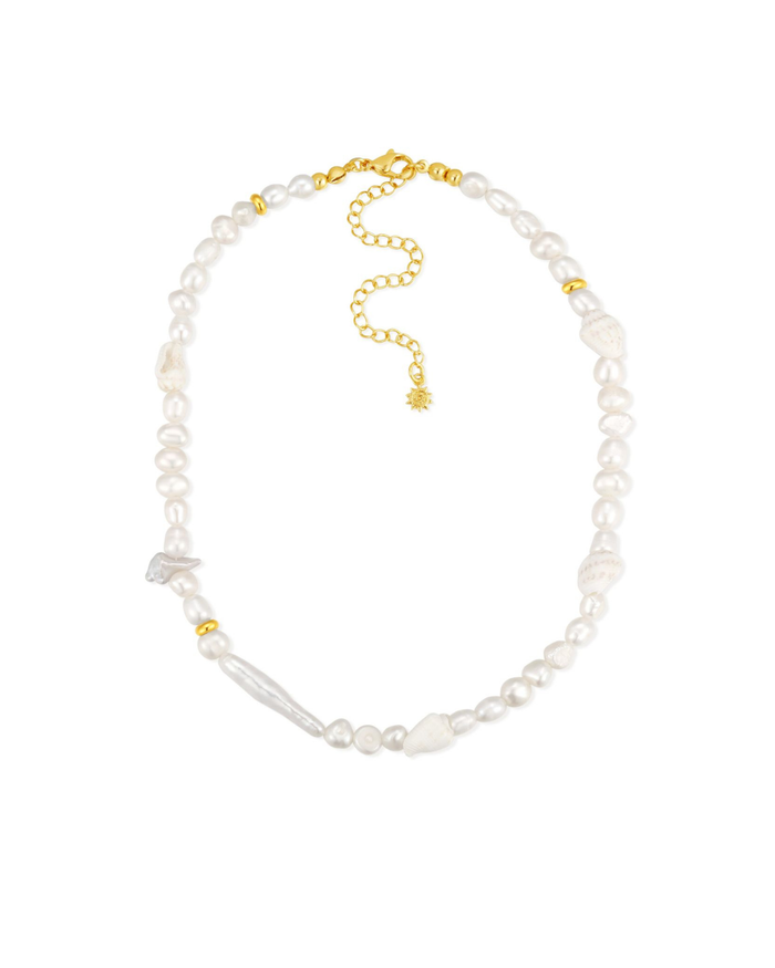 pearl necklace with white background