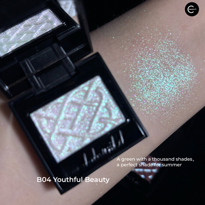 COLD N WILD B04 Youthful Beauty single micro-shimmer satin eyeshadow in compact with swatch