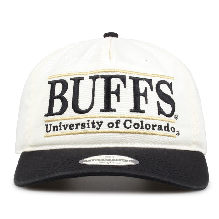 Colorado Original Bar snapback hat with embroidered school design, front view