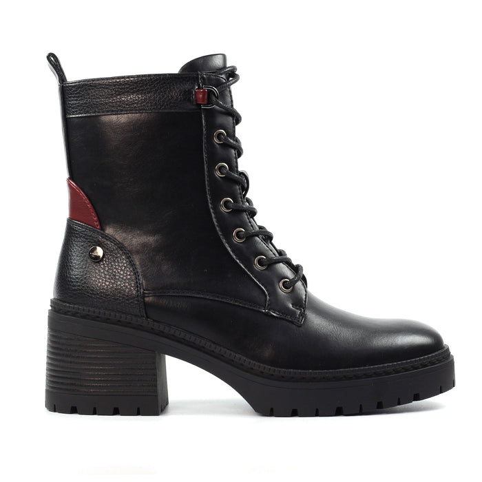Cotton Black Ankle Boot