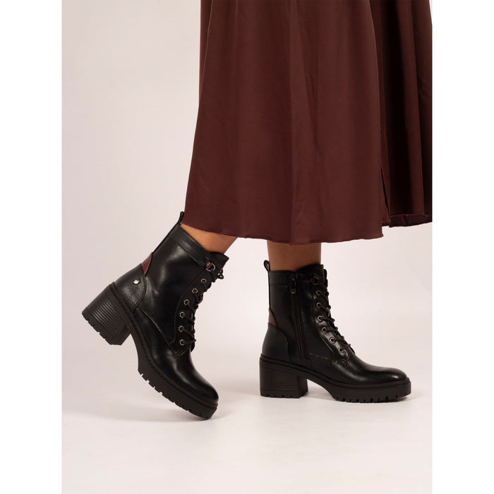 Cotton Black Ankle Boot