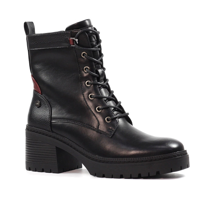 Cotton Black Ankle Boot