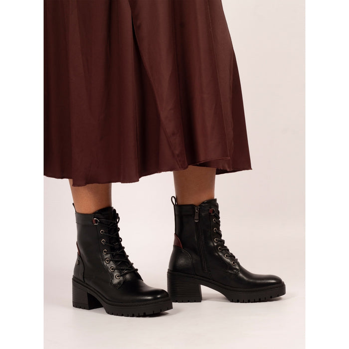 Cotton Black Ankle Boot