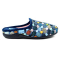 Crackle Blue Slip On Slipper
