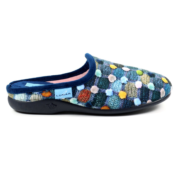 Crackle Blue Slip On Slipper