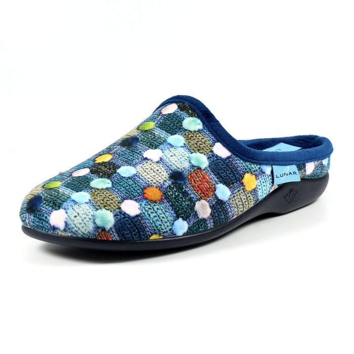 Crackle Blue Slip On Slipper