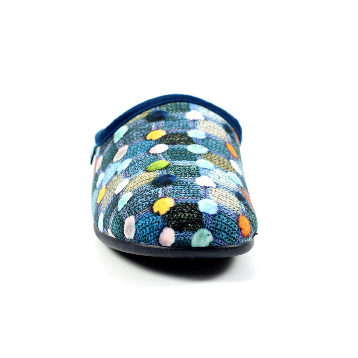 Crackle Blue Slip On Slipper