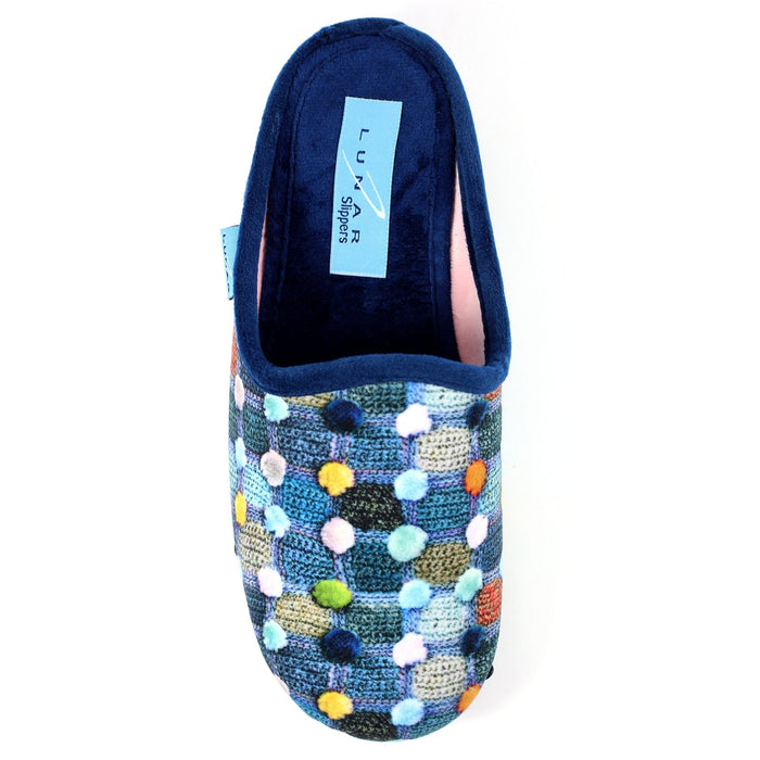 Crackle Blue Slip On Slipper