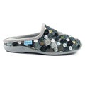 Crackle Grey Slip On Slipper