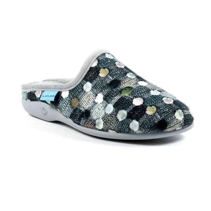 Crackle Grey Slip On Slipper