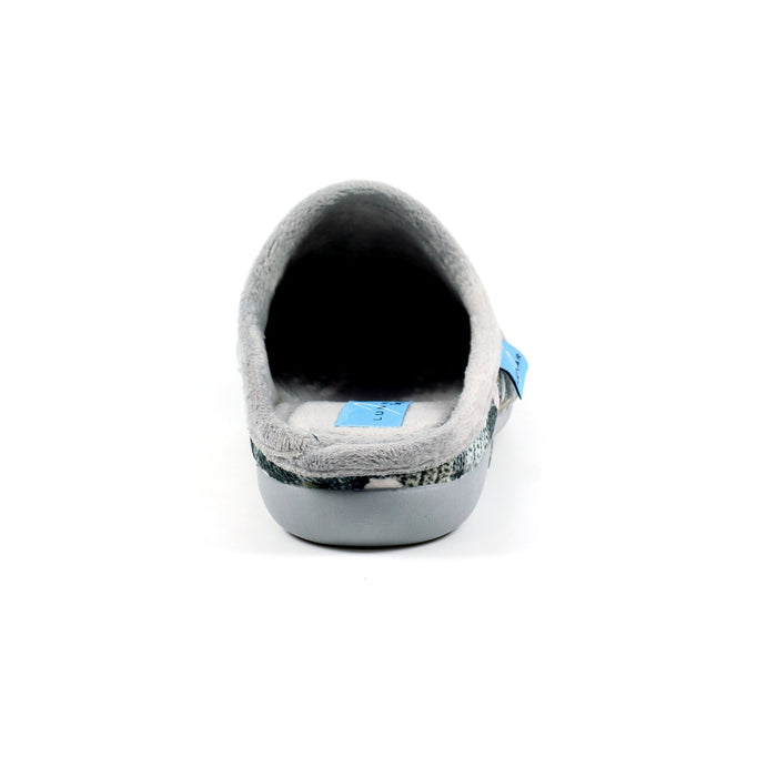 Crackle Grey Slip On Slipper