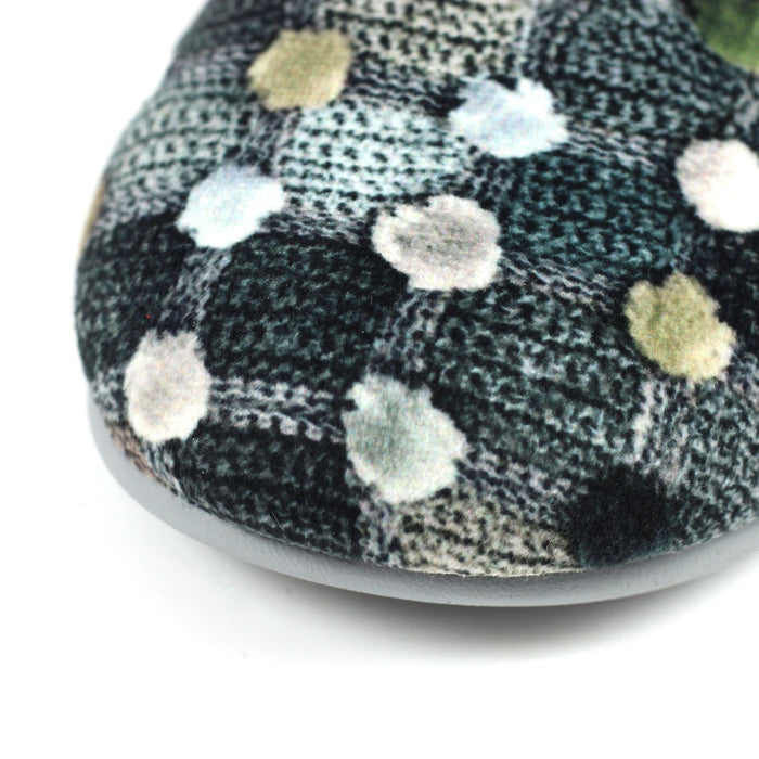 Crackle Grey Slip On Slipper