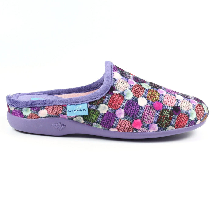 Crackle Purple Slip On Slipper