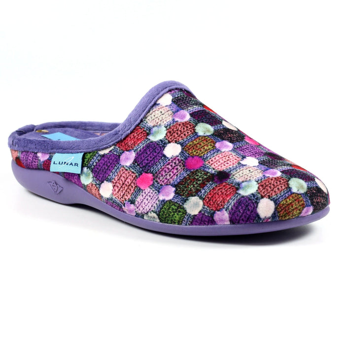Crackle Purple Slip On Slipper