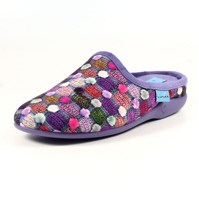 Crackle Purple Slip On Slipper