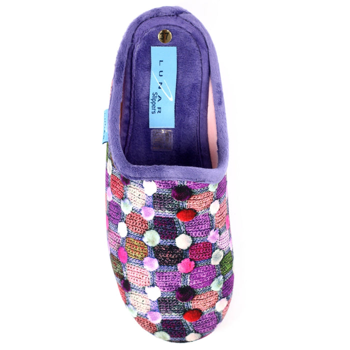 Crackle Purple Slip On Slipper