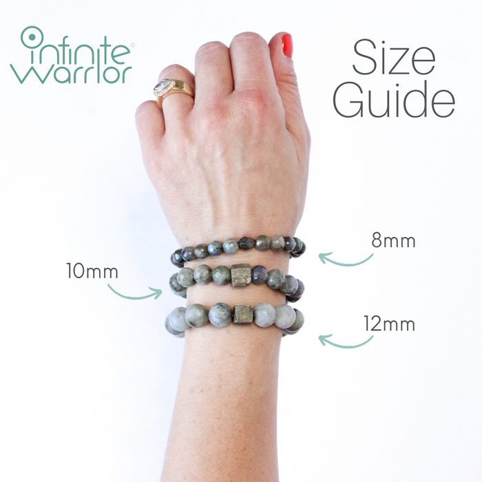 Cream Moonstone Bracelet with a Pearl + Amazonite Bracelet with Gold Rings