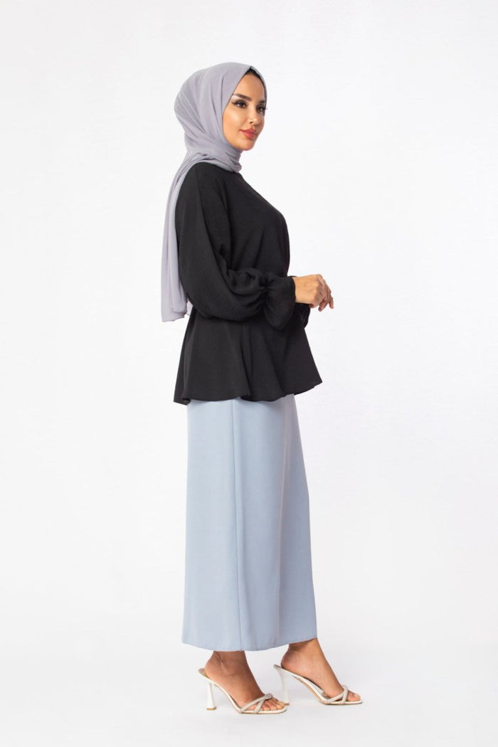 Crossover Frill Top - Black - Divinity Collection
