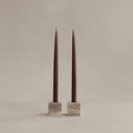 101 Copenhagen - Cube Candle Holders -  Silver Travertine - Candle Holder