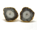 Cufflinks - Geode 24k Gold Electroplated