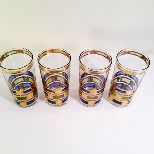 Culver - Signed Empress Design Vintage Highball Glasses (Set of 4)