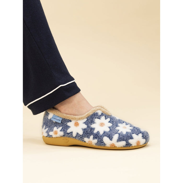 Daisy Blue Flower Slipper