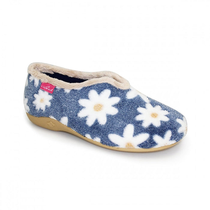 Daisy Blue Flower Slipper