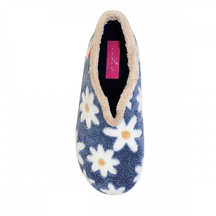 Daisy Blue Flower Slipper