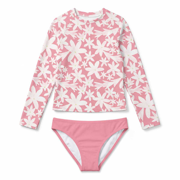 Dancing Plumeria Long Sleeve Rashguard