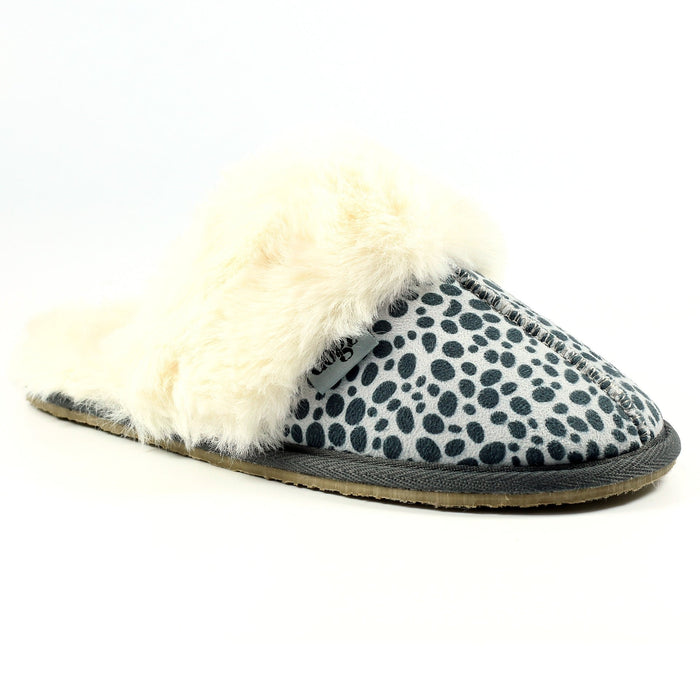 Dane Ocelot Suede Mule Slipper