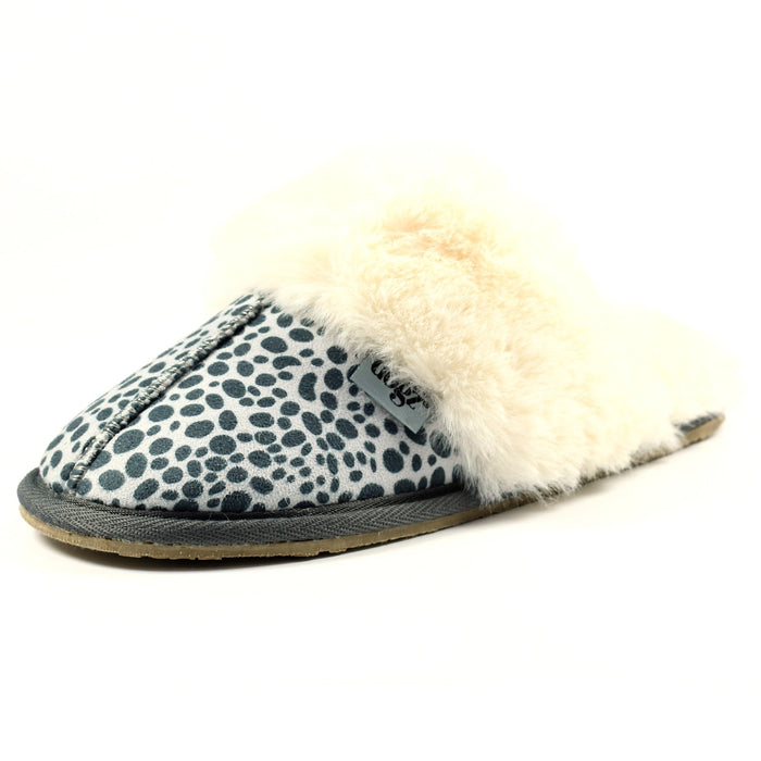 Dane Ocelot Suede Mule Slipper
