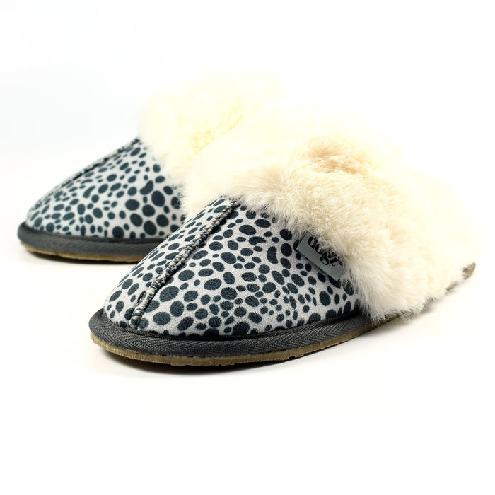 Dane Ocelot Suede Mule Slipper
