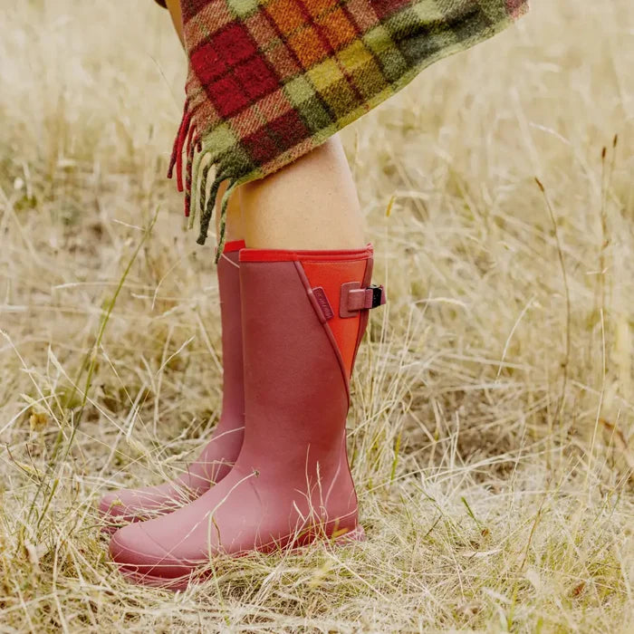 Darcy Mid Calf Gumboot  // Beetroot & Red [Retired]