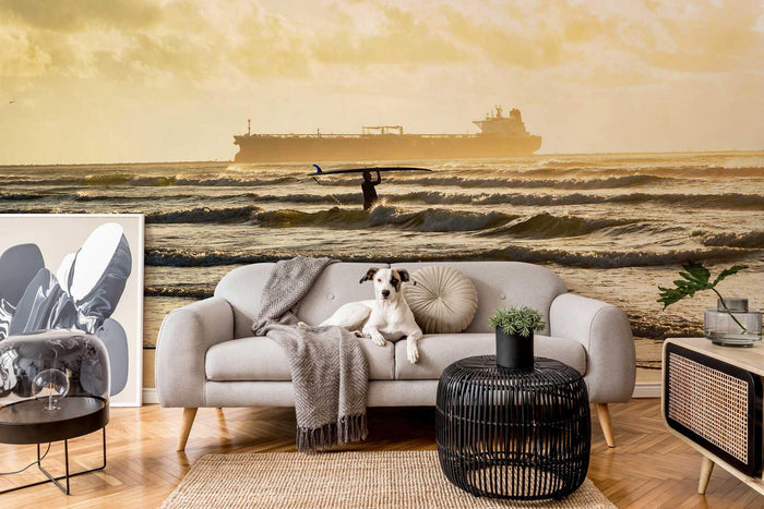 Deep Sunrise Surf Wallpaper Mural-Wall Mural-Eazywallz