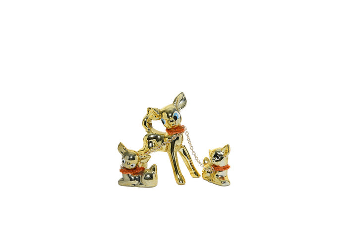 Deer Doe With 2 Fawns Figurines