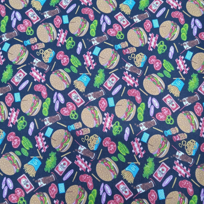 Double Sided Cotton Blanket - Diner Food Cotton