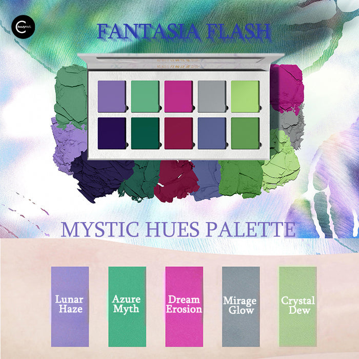DRAMO Moonphase Project: First Light Collection 10-Color Eyeshadow Palette - #011 Fantasia Flash detail