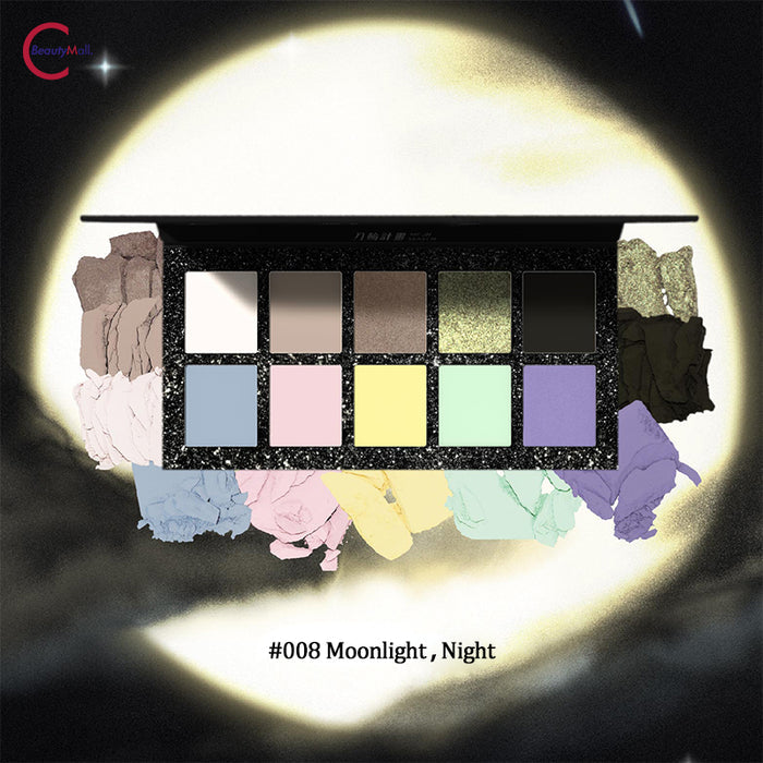 DRAMO "Moonwheel Project" Initial Heart Series Eyeshadow Palette 008 Moonlight, Night detail
