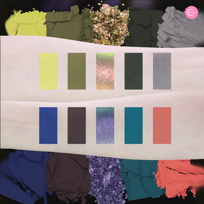 DRAMO X @ro_om_e Multiverse Eyeshadow Palette – 666 Enchanted Forest detail