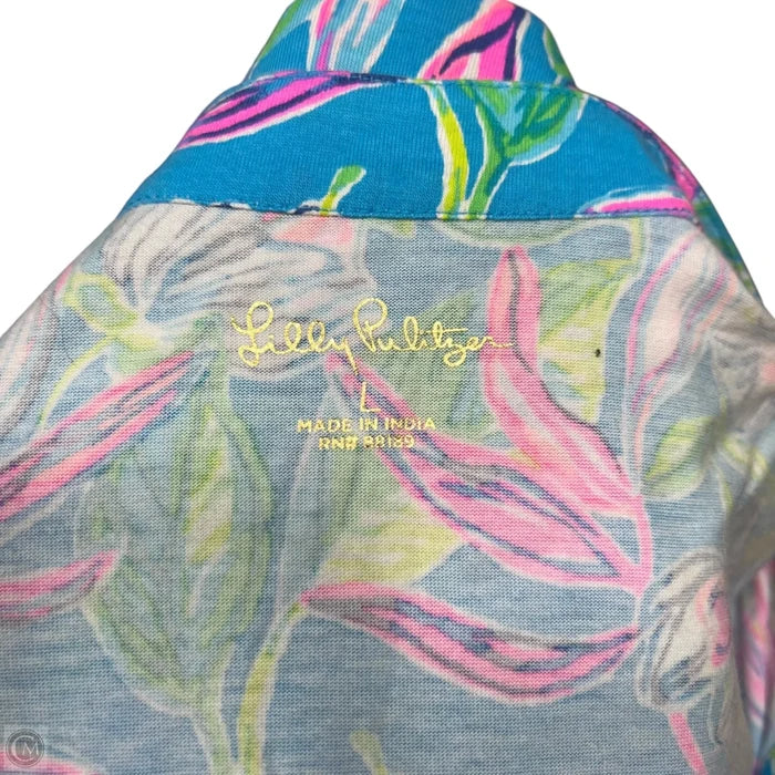 Dress Designer By Lilly Pulitzer In Blue & Pink, Size: L