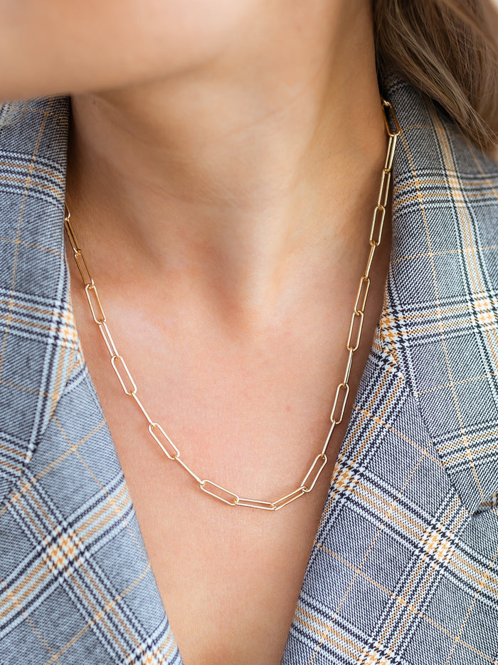 Eden Gold Paperclip Chain Necklace